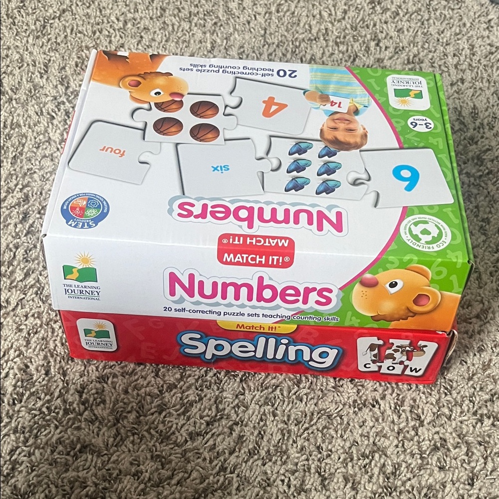 Numbers and Spelling Puzzle Set
